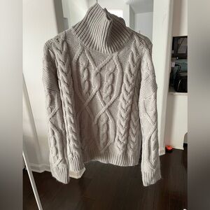 Grey knit cowl-neck Petal & Pup sweater size small/medium